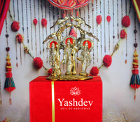 Ram Darbar Idol with Decorative Arch – Antique Gold Finish