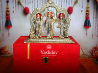 Ram Darbar Idol – Antique Gold Finish (Lord Ram, Sita, Lakshman & Hanuman)
