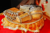 Radiant Karwa Chauth Thali Set – 5 Pcs (Thali, Lota, Glass, Chalni, Odhni) | Suhagan Collection