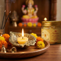 Cow Ghee Diya Wicks + Free Metal Diya
