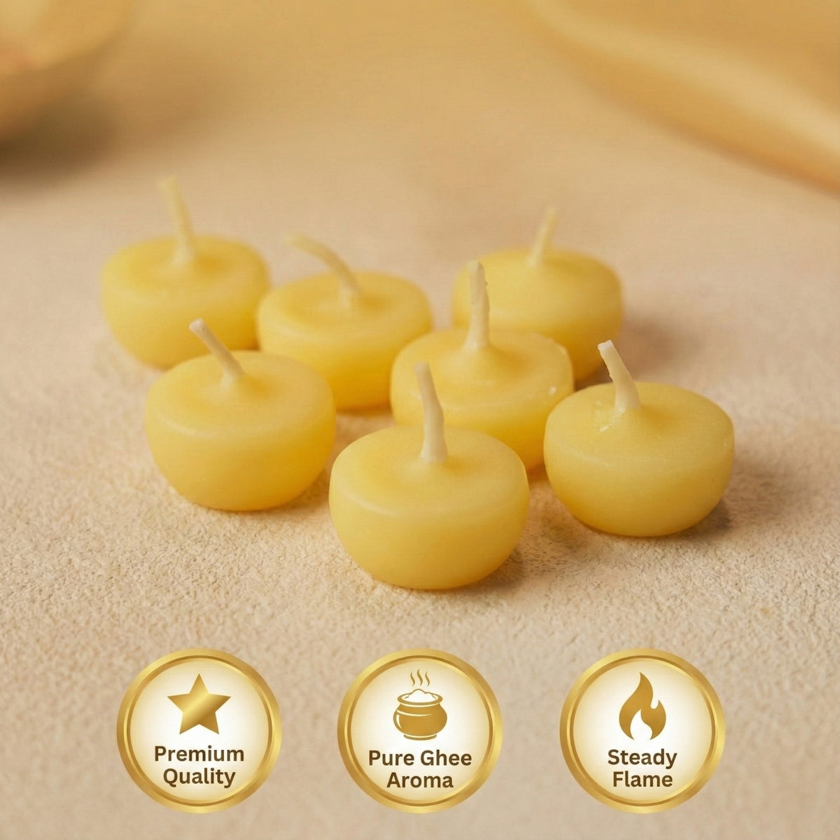 Cow Ghee Diya Wicks + Free Metal Diya