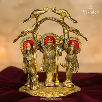 Ram Darbar Idol with Decorative Arch – Antique Gold Finish