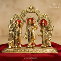 Ram Darbar Idol – Antique Gold Finish (Lord Ram, Sita, Lakshman & Hanuman)