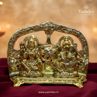 Lakshmi Ganesh Idol with Arch – Antique Gold Finish