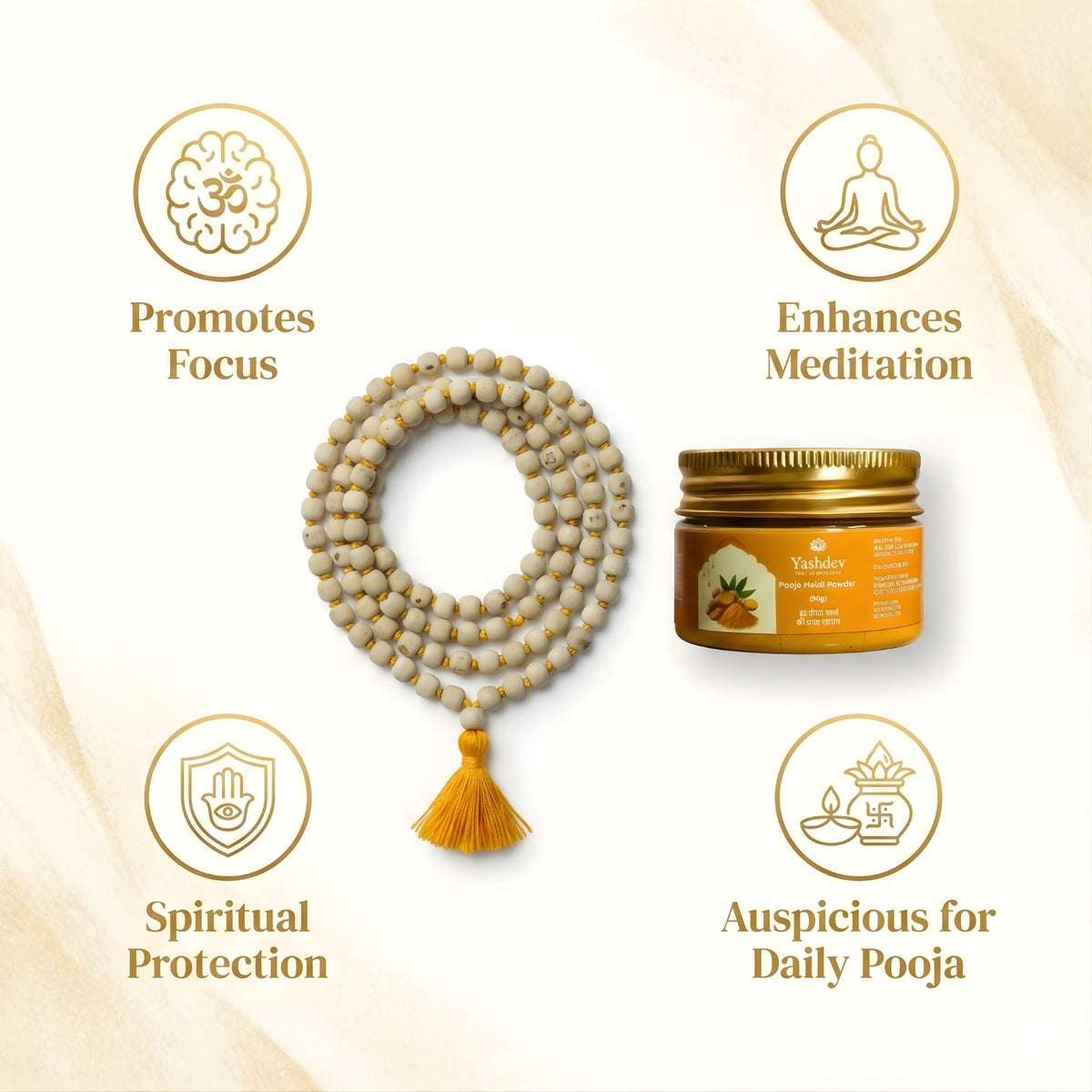 Tulsi Mala + Free Haldi Powder