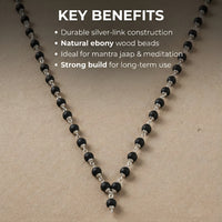 Silver Capped Karungali Mala